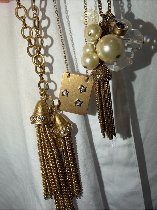 Jewelry - Three Fabulous J. Crew Gold-Tone Pendant Long Necklaces
